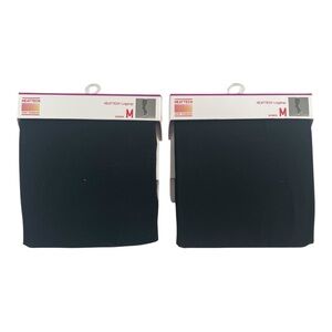 Uniqlo Heattech Leggings 2-Packs Black Stretchy Women’s Size Medium NWT